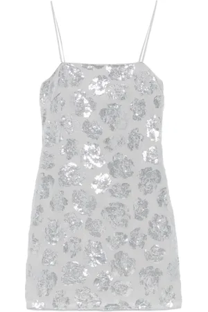 ROTATE Sequinned chiffon mini dress