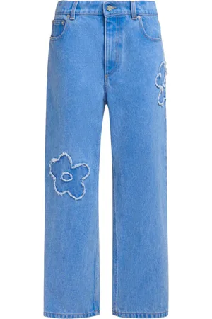 Marni Embroidered straight-leg jeans