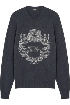 VERSACE Iconic Crest embellished sweater