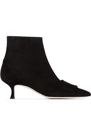 Manolo Blahnik Baylow tonal buckle ankle boots
