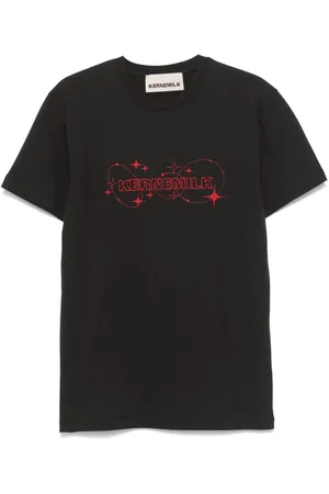 Kernemilk Embroidered-logo T-shirt