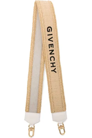 Givenchy Logo-embroidered raffia shoulder strap