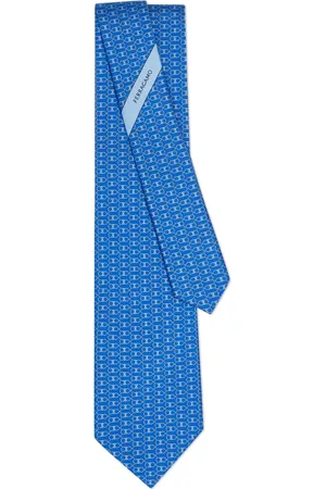 Salvatore Ferragamo Gancini print tie