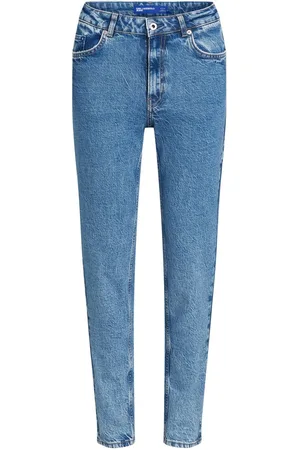 Karl Lagerfeld Logo-patch mid-rise tapered jeans