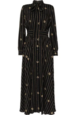 Elie saab Metallic pinstripe dress
