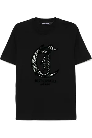 Roberto Cavalli Flocked-logo T-shirt