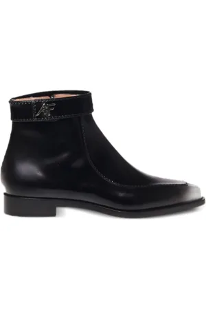 Alberta Ferretti Brushed leather ankle boots