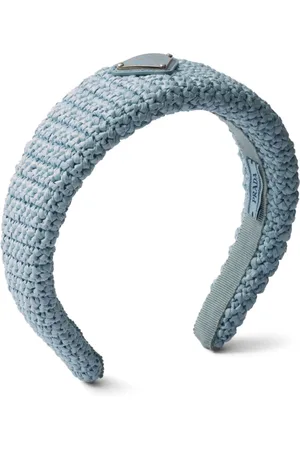 Prada Triangle-logo crochet headband