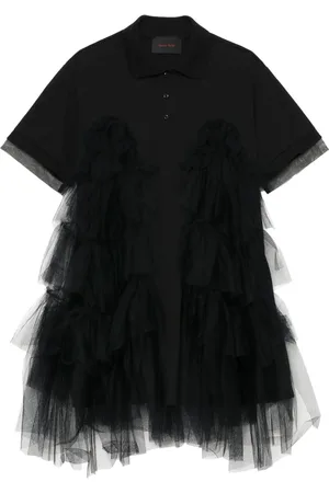 Simone Rocha Tulle overlay polo shirt