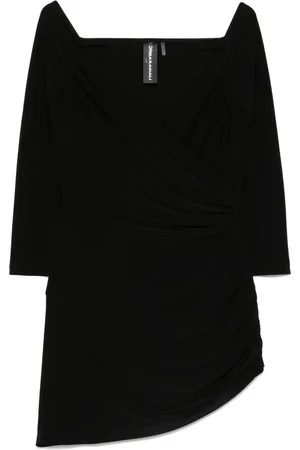 Norma Kamali Draped off-shoulder mini dress