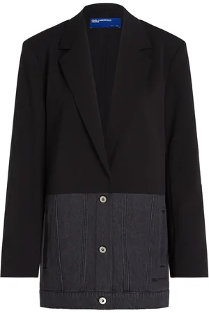 Karl Lagerfeld Mixed-material blazer