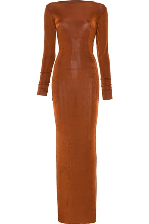 Atu Body Couture Plunging V-back maxi dress