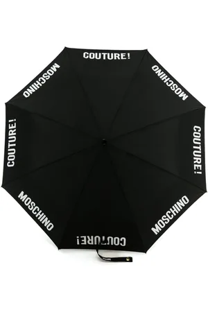 Moschino Logo lettering-print foldable umbrella