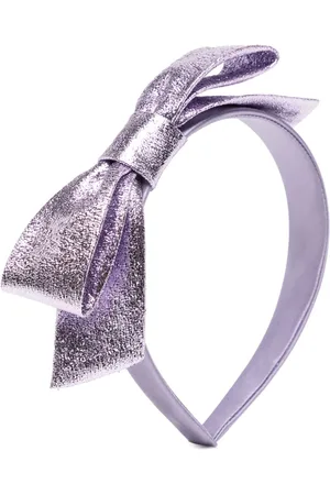 HUCKLEBONES LONDON Metallic-effect bow-detail headband