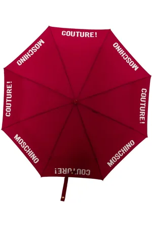Moschino Logo lettering-print foldable umbrella