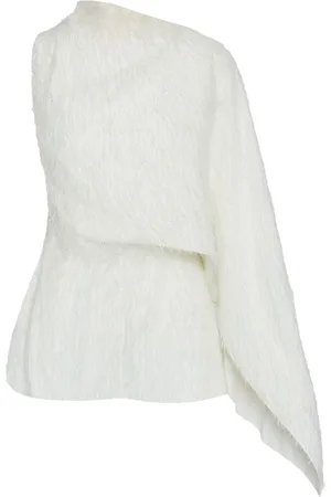 Oscar de la Renta Fringed fil-coupé blouse