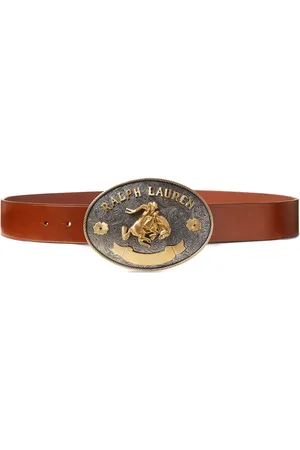 Ralph Lauren Rodeo-buckle leather belt