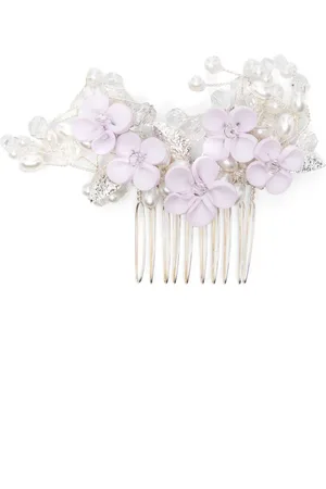 MONNALISA Floral-appliqué comb hair accessory