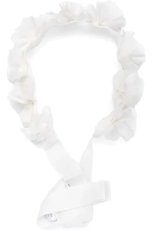 LA STUPENDERIA Floral-appliqué cotton hair band
