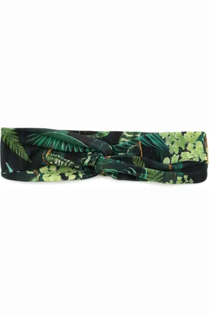 Lygia & Nanny Bethania leaf-print twisted head band