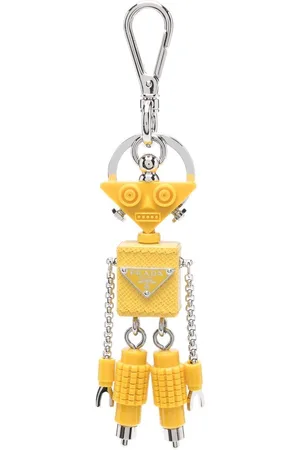 Prada Jack robot leather keyring