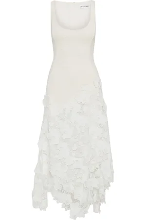 Oscar de la Renta Orchid Guipure tweed sleeveless dress