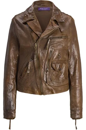 Ralph Lauren Andrea Distressed leather jacket