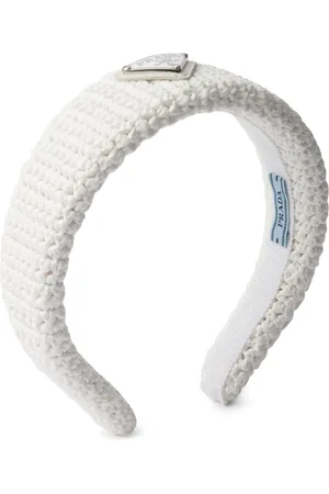 Prada Logo-plaque crochet headband