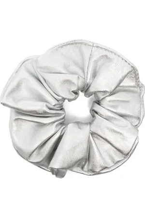 Manokhi Metallic-finish leather scrunchie