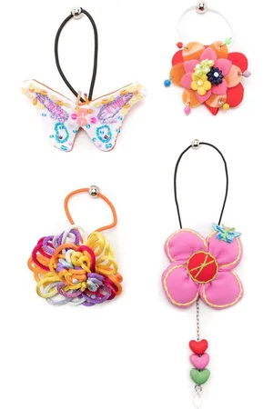 AMIR SLAMA Floral-appliqué hair tie