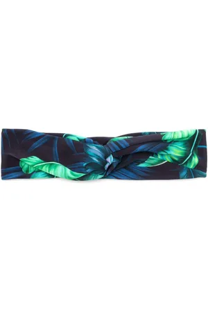 Lygia & Nanny Bethania leaf-print twisted head band