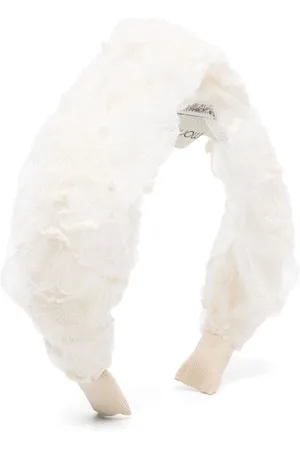 Simonetta Twisted floral-lace hair band