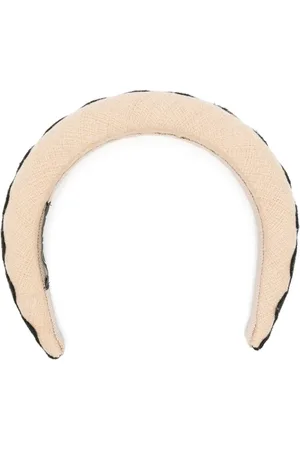 Patou Wave padded tweed headband