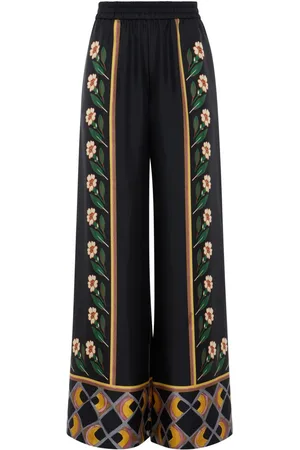 La DoubleJ Floral-print palazzo trousers
