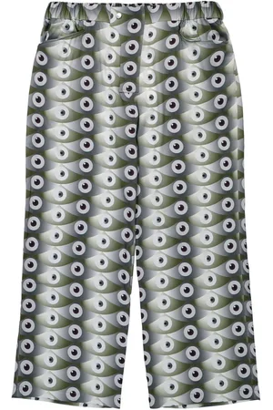 Kennel & Schmenger Eye-print wide-leg trousers