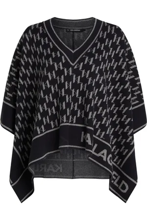 Karl Lagerfeld Monogram print cape