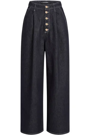 Karl Lagerfeld Button-fly wide-leg jeans