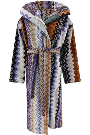 Missoni Giacomo belted hooded bathrobe