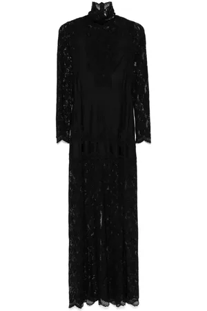 Paco rabanne Floral lace-appliqué maxi dress