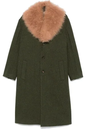 Bally Shearling-collar coat