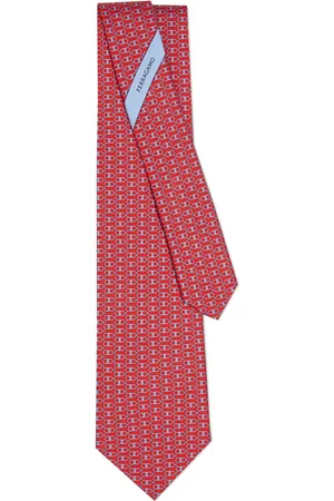 Salvatore Ferragamo Gancini print tie