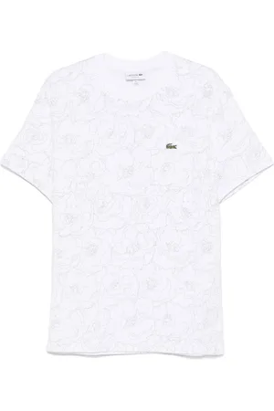 Lacoste Floral-print cotton T-shirt