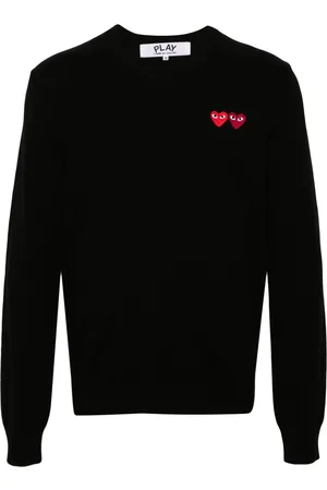 Comme des Garçons Heart-patch wool jumper