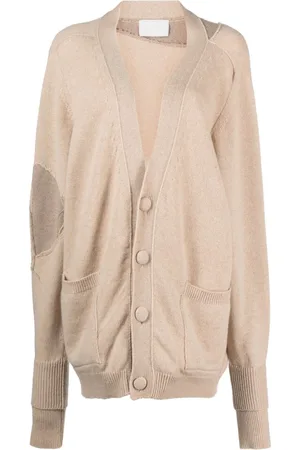 RAMAEL Panelled-design cashmere-blend cardigan