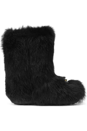 VERSACE Gianni Ribbon shearling boots
