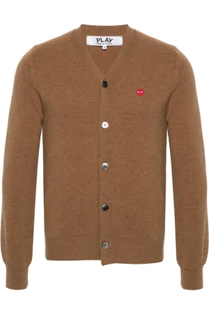Comme des Garçons Heart-patch wool cardigan