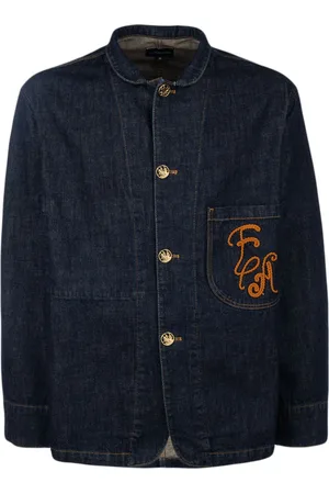 Emporio Armani Logo-embroidered denim jacket