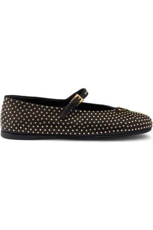 Prada Stud-embellished ballerina shoes