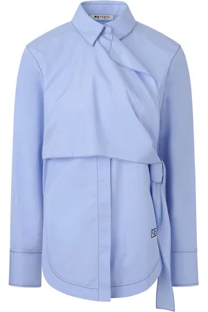 PORTS 1961 Side wrap cotton shirt