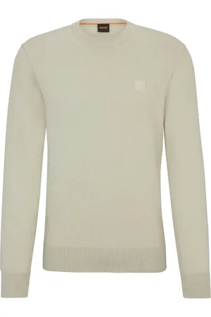 HUGO BOSS Logo-embroidered crew-neck jumper